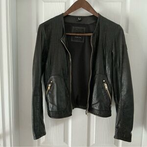 Mauritius perforated leather jacket S